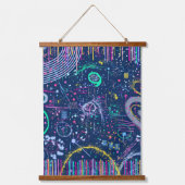 Dappere Ontdekkingsreiziger: Abstract Maximalisme Hangend Wandkleed (Voorkant)