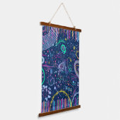 Dappere Ontdekkingsreiziger: Abstract Maximalisme Hangend Wandkleed (Gebogen)