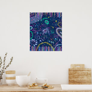 Dappere Ontdekkingsreiziger: Abstract Maximalisme  Poster