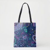 Dappere Ontdekkingsreiziger: Abstract Maximalisme Tote Bag (Voorkant)