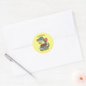 Dappere patiënt Crocodail tandarts voor kinderen Ronde Sticker (Envelop)