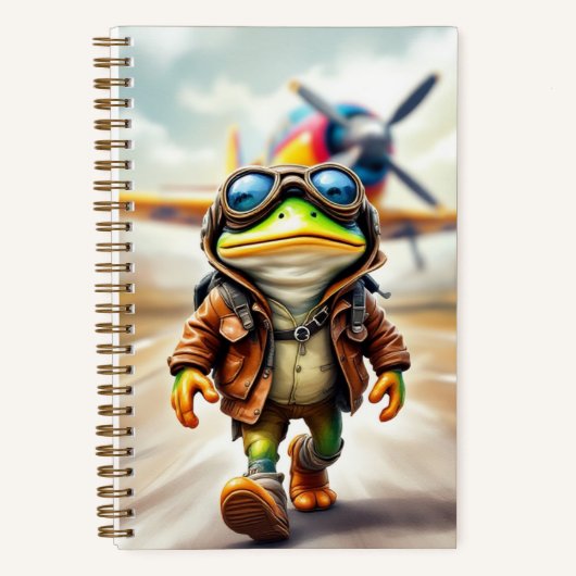 Dappere piloot, auteur Natasha Us Notitieboek (Voorkant)