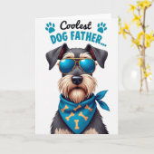 Dappere Pup Vaderdag kaart (Gele Bloem)