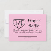 Dappere Raffle Baby Girl Pink Shower Enclosure Kaa Kaart (Voorkant)