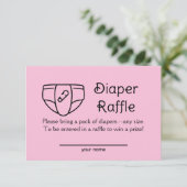 Dappere Raffle Baby Girl Pink Shower Enclosure Kaa Kaart (Staand voorkant)