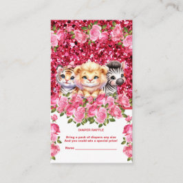 Dappere Raffle Baby shower Enclosure Card Informatiekaartje