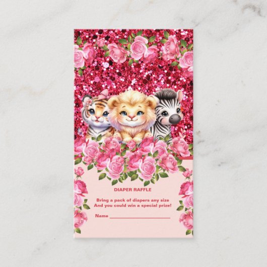 Dappere Raffle Baby shower Enclosure Card Informatiekaartje (Voorkant)