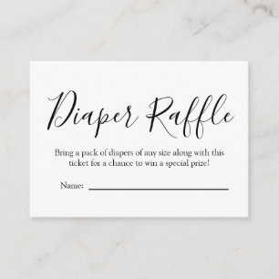 Dappere Raffle Baby shower Enclosure Card Informatiekaartje