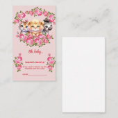 Dappere Raffle Baby shower Enclosure Card Informatiekaartje (Voorkant / Achterkant)