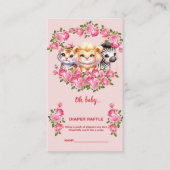 Dappere Raffle Baby shower Enclosure Card Informatiekaartje (Voorkant)