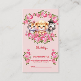 Dappere Raffle Baby shower Enclosure Card Informatiekaartje