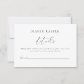 Dappere Raffle Baby shower Enclosure Card Kaart (Voorkant)