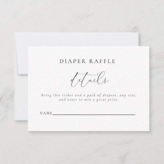 Dappere Raffle Baby shower Enclosure Card Kaart (Voorkant)