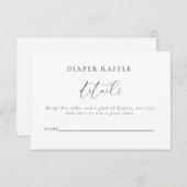 Dappere Raffle Baby shower Enclosure Card Kaart (Voorkant / Achterkant)