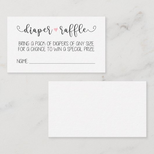 Dappere Raffle-kaart Informatiekaartje (Voorkant / Achterkant)