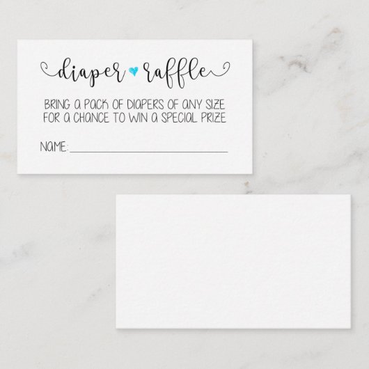 Dappere Raffle-kaart Informatiekaartje (Voorkant / Achterkant)