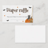 Dappere Raffle met schattig halloween-thema Informatiekaartje (Voorkant / Achterkant)