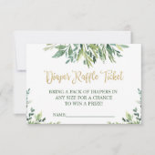 Dappere Raffle Ticket Greenery - Eenvoudige groene Kaart (Voorkant)