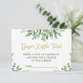 Dappere Raffle Ticket Greenery - Eenvoudige groene Kaart (Staand voorkant)