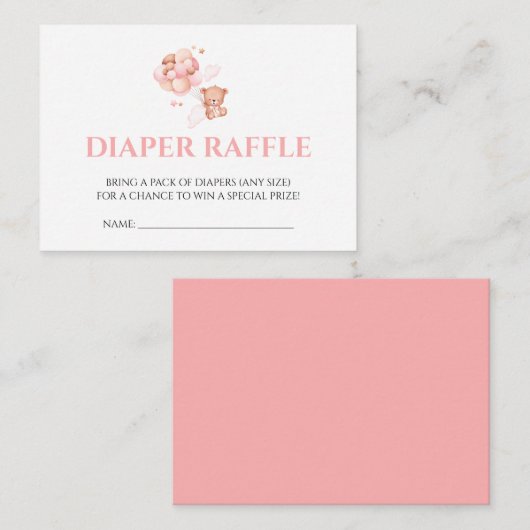 Dappere Raffle, we kunnen wachten tot roze beige m Informatiekaartje (Voorkant / Achterkant)