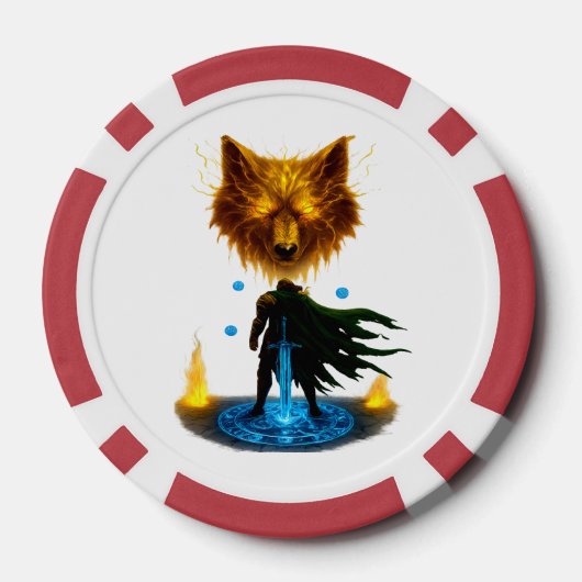 Dappere Ridder Gevechtsklaar Poker Chips (Achterkant)