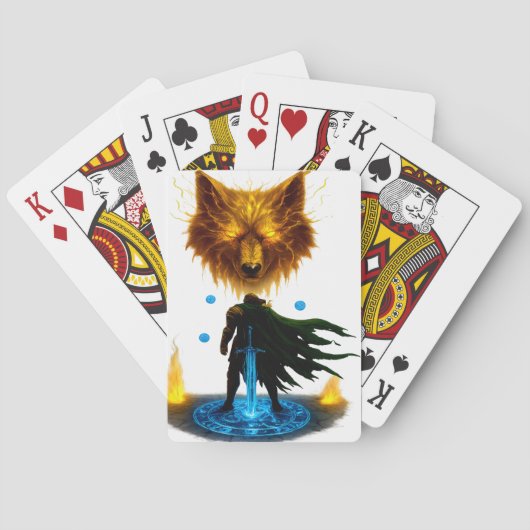 Dappere Ridder Gevechtsklaar Pokerkaarten (Achterkant)