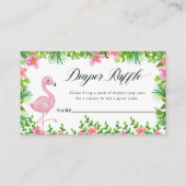 Dappere roze flamingo Tropical Flowers Informatiekaartje (Voorkant)