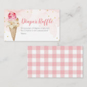 Dappere roze rode ijsvormer Glitter Informatiekaartje (Voorkant / Achterkant)