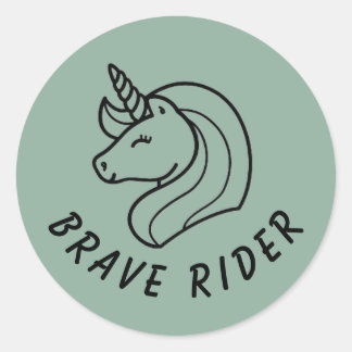 Dappere Ruiter Groen Ronde Sticker
