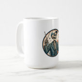 Dappere Skelet Dirigent Overhemd Koffiemok (Voorkant links)