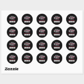 Dappere Sterk Onbevreesd Ronde Sticker (Vel)