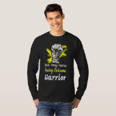 Dappere Sterke Onbevreesde Ewing Sarcoma Warrior Y T-shirt (Voorkant volledig)