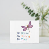 Dappere Sterke Ware Libel Briefkaart (Staand voorkant)