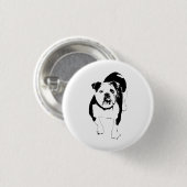 Dappere Stip, Bulldog Badge Ronde Button 3,2 Cm (Voorkant /achterkant)