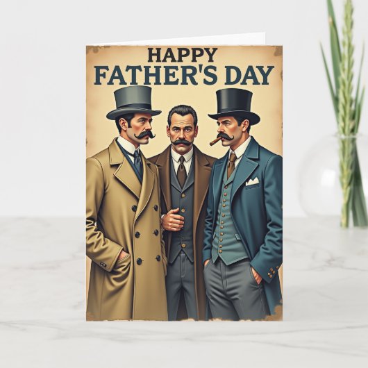Dappere Vaderdag Mannen Kaart (Voorkant)