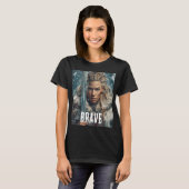 dappere Vikingvrouw  T-shirt (Voorkant volledig)