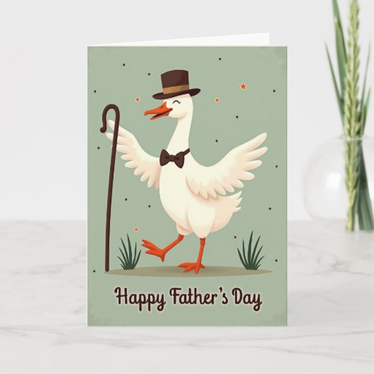 Dappere Vogel Vaderdag Kaart (Voorkant)