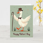 Dappere Vogel Vaderdag Kaart (Gele Bloem)