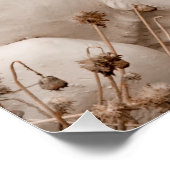 Dappere witte stenen leeuw standbeeld perfect poster (Hoek)