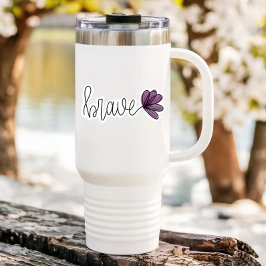 Dappere woord bloem laptop | Uitstanssticker Sticker