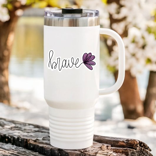 Dappere woord bloem laptop | Uitstanssticker Sticker