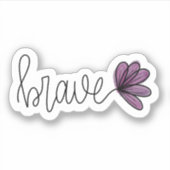 Dappere woord bloem laptop | Uitstanssticker Sticker (Voorkant)