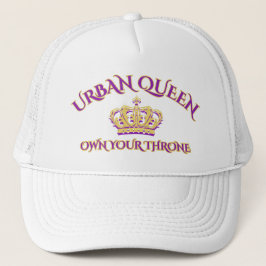 DAPPERE, ZELFverzekerde KONINGIN WIT PAARSE SCHUIM Trucker Pet