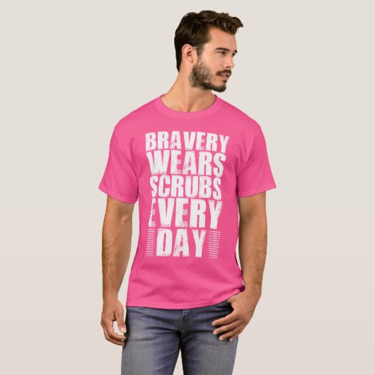 Dapperheid draagt elke dag scrubs t-shirt (Voorkant volledig)