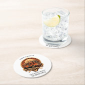 Dapperheid en toewijding brandweer ronde kartonnen onderzetter (Insitu)