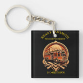 Dapperheid en toewijding brandweer sleutelhanger (Voorkant)