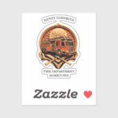 Dapperheid en toewijding brandweer sticker (Vel)