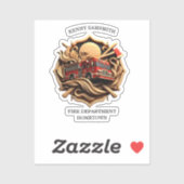 Dapperheid en toewijding brandweer sticker (Vel)