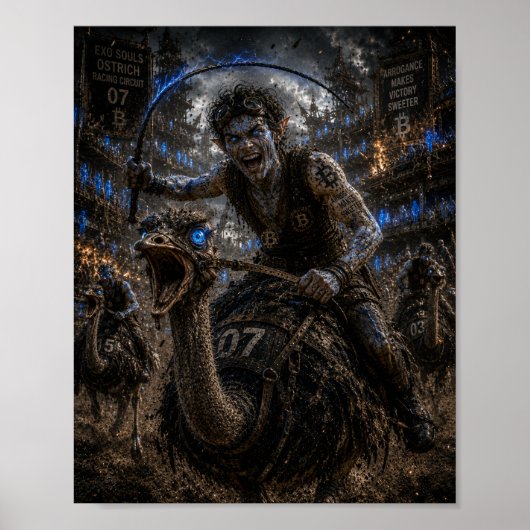 Dapperheid / Jockey / Struisvogelrace Poster (Voorkant)