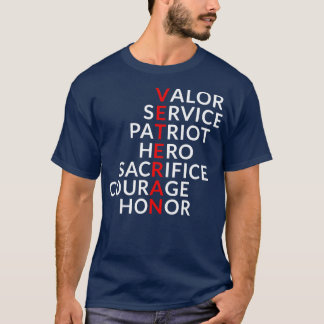 dapperheid service patriot held offer moed eer t-shirt